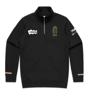 344 City Rd Half Zip Stencil Sweaters